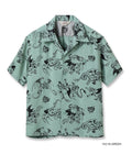 SH39309 HIGH DENSITY RAYON OPEN SHIRT “RETURN OF THE DRAGON BY VINCE RAY - MINT GREEN
