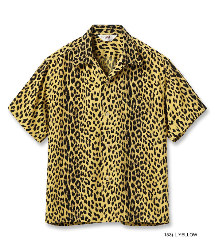 SH39490 HIGH DENSITY RAYON OPEN SHIRT “LEOPARD” - BEIGE