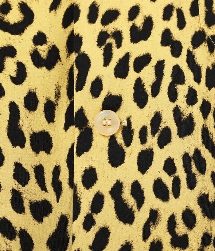 SH39490 HIGH DENSITY RAYON OPEN SHIRT “LEOPARD” - BEIGE