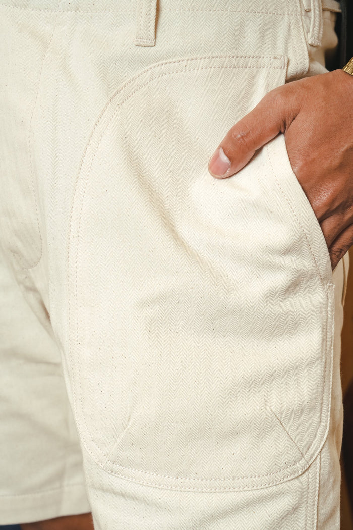 SHORT DECK PANTS - NATURAL HBT