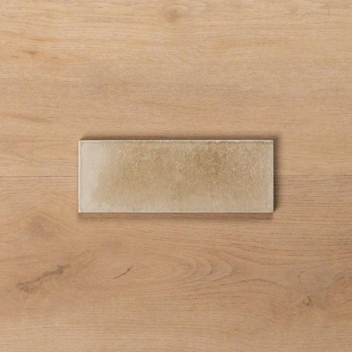Single no Hand Sicily Beige Gloss Bejmat Cushioned Edge Porcelain Tile 75x200mm 720GLEBEG - The Blue Space
