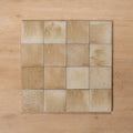 Sicily Beige Gloss Cushioned Edge Porcelain Tile 100x100mm Straight Pattern - The Blue Space