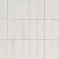 Sicily Bianco White Gloss Bejmat Cushioned Edge Porcelain Tile 50x150mm