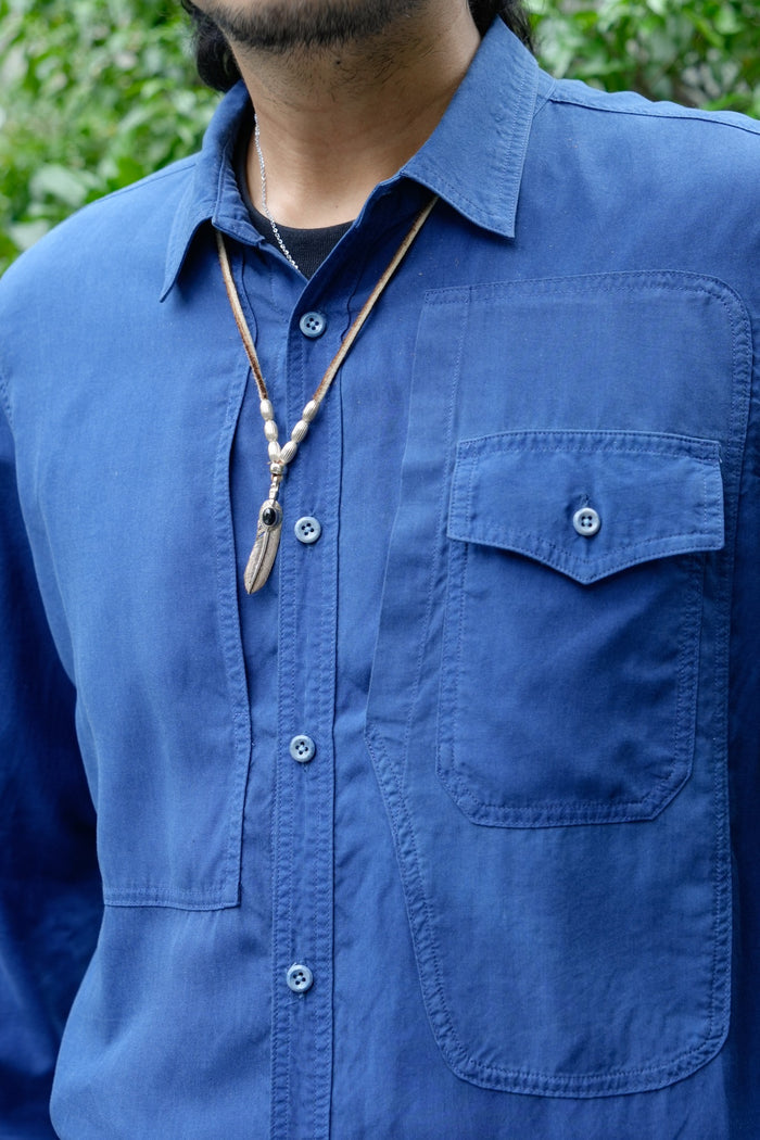 SILK AMERICAN SHIRT - INDIGO