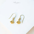 Single Pikul Flower (Spanish Cherry) Earrings – 18K Gold Color (Nickel Free) ✨
