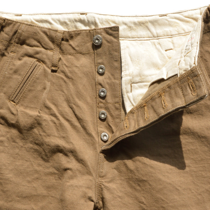 SJ48CP Heavy Chino Wide Trousers - KHAKI