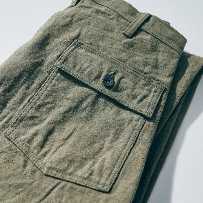 SJ52BP Heavy Back Satin Baker Pants - OLIVE