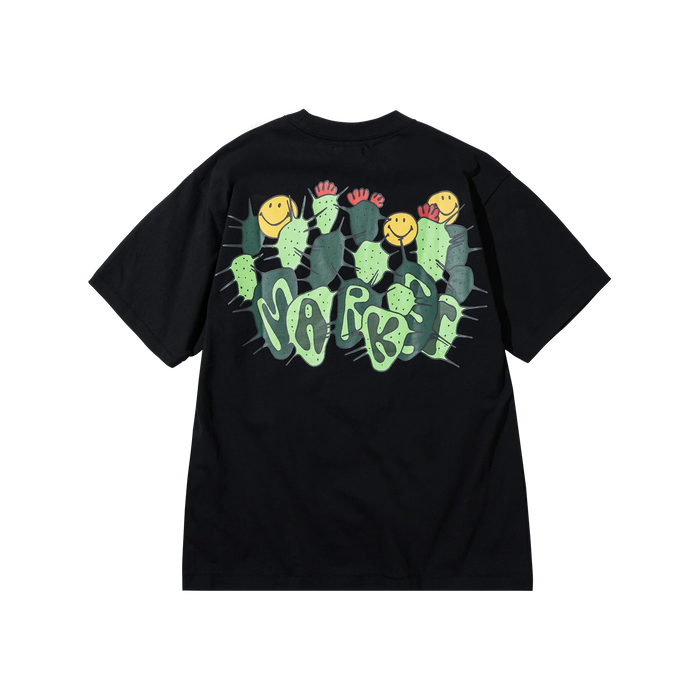 SMILEY CACTUS T-SHIRT - BLACK