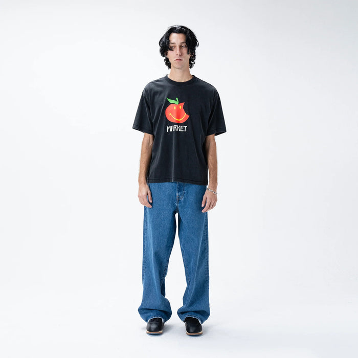 SMILEY HONEYCRISP T-SHIRT - WASHED BLACK