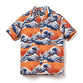 SP-092 45TH THIRTY-SIX VIEWS OF MT. FUJI ALOHA SHIRT - ORANGE