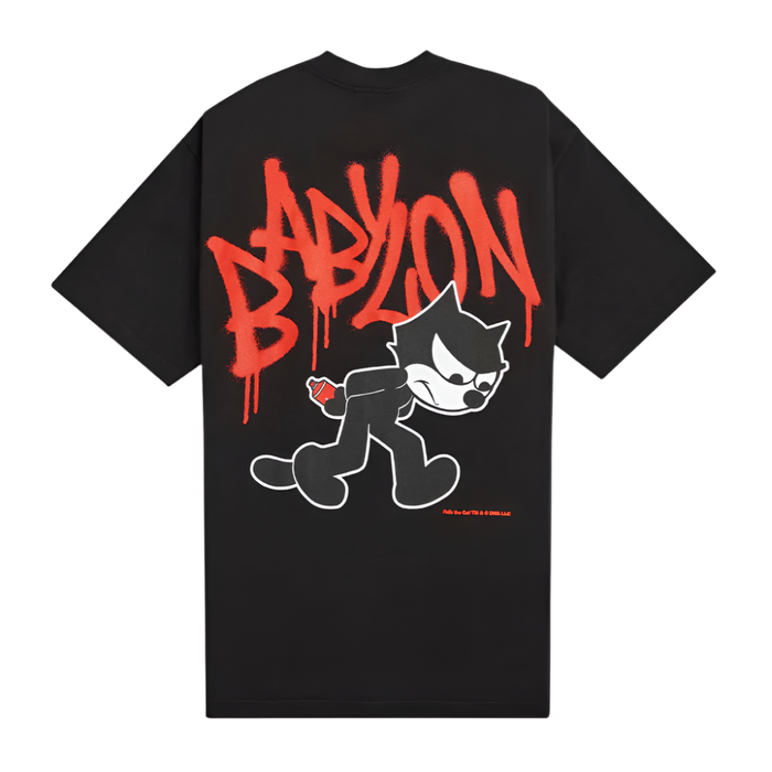 SPRAY TEE FELIX X BABYLON - BLACK