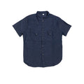 SS-2225-1 HEATHER CHAMBRAY CURVED POCKET SHIRT S/S - HEATHER INDIGO