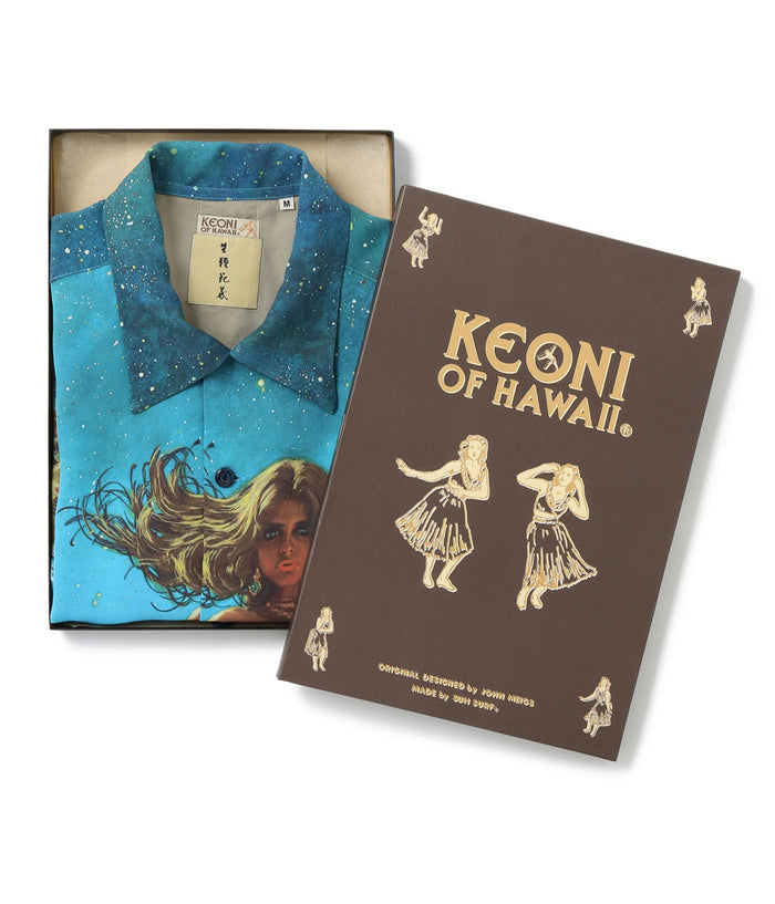 SS39328 KEONI OF HAWAII “OCCULTIC BEAUTY BY NORIYOSHI ISAGI - BLUE
