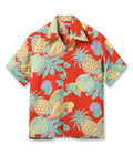 SS39415 RAYON HAWAIIAN SHIRT “TROPICAL FRUITS” - ORANGE