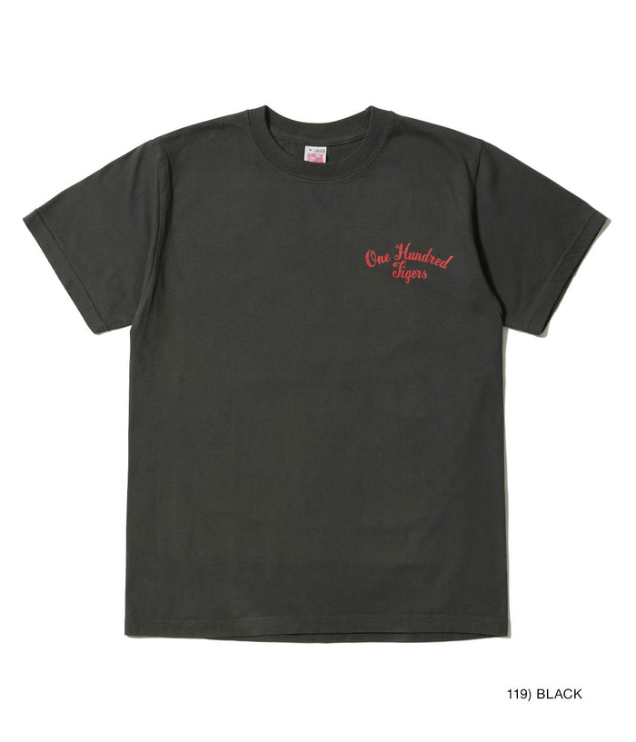 SS79162 SUNSURF PRINT TEE S/S ONE HUNDRED TIGERS - BLACK