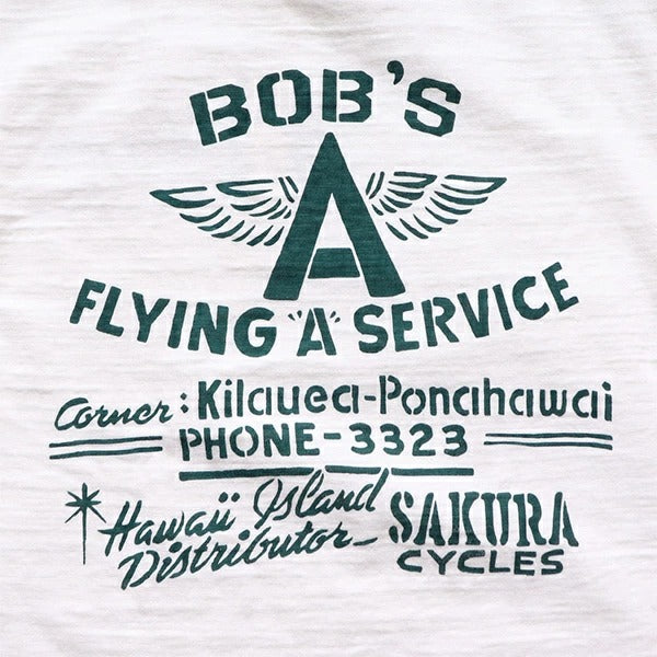 SS79545 S/S SLUB YARN T-SHIRT BOB'S - WHITE