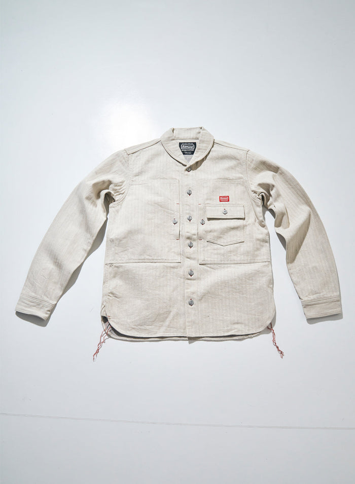 SWCPS22-HB Shawl collar L/S Shirt - OATMEAL