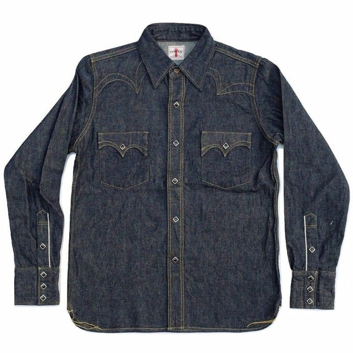 SWD-L01 Denim Western Shirt - INDIGO