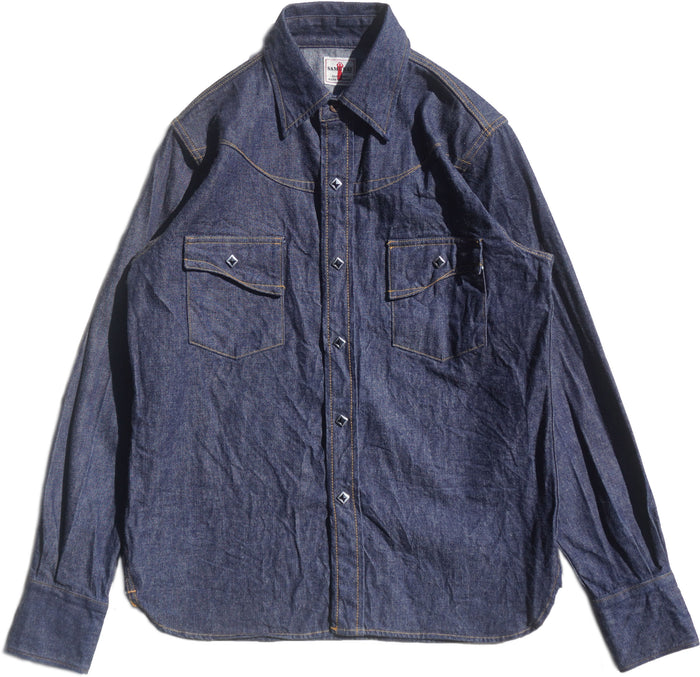 SWD-L02 Denim Western Shirt - INDIGO