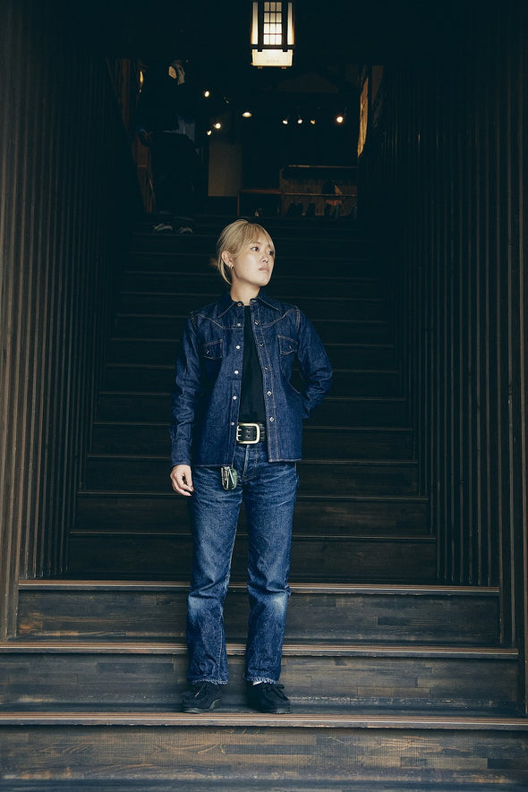 SWD-L02 Denim Western Shirt - INDIGO