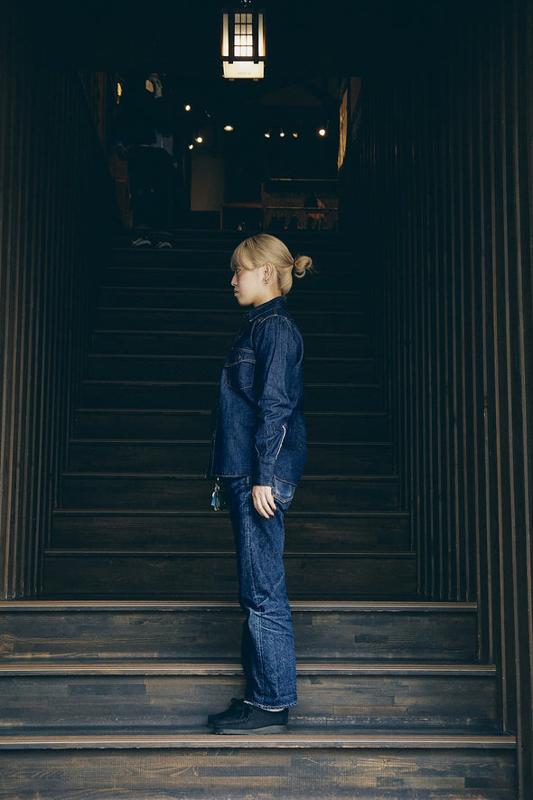 SWD-L02 Denim Western Shirt - INDIGO