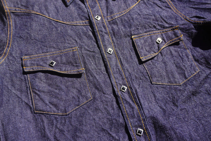 SWD-L02 Denim Western Shirt - INDIGO