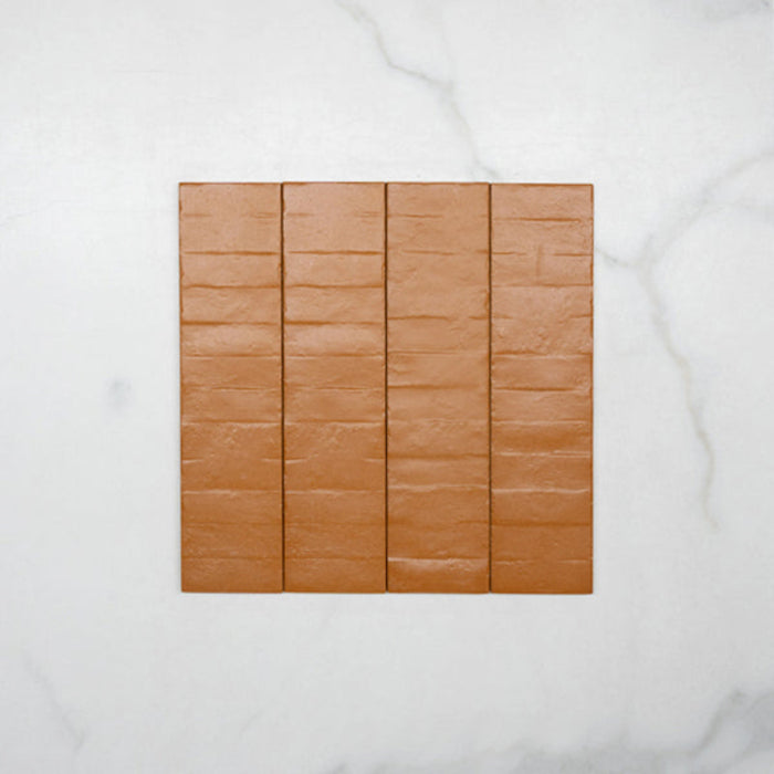 Faces No Hand Tan Olivia Feature Subway Matte 75 x 300mm Porcelain  - The Blue Space