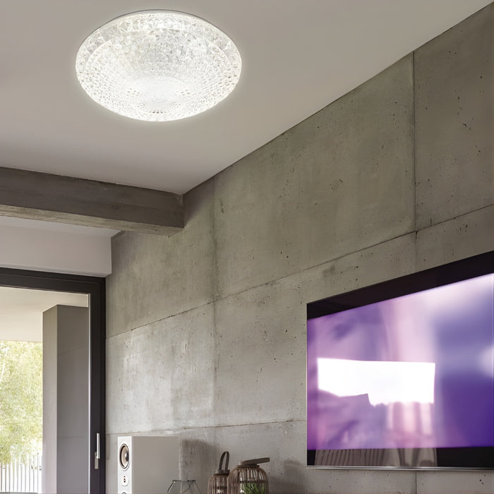 Telbix Lilac 18W 40cm LED CCT Ceiling Light Clear | The Blue Space