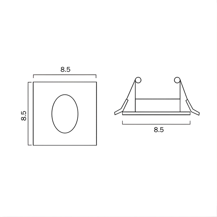 Telbix Snap 3W LED Square Stair Light Natural White - White | The Blue Space