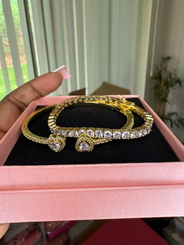 Tennis Bracelet & Bangle Set
