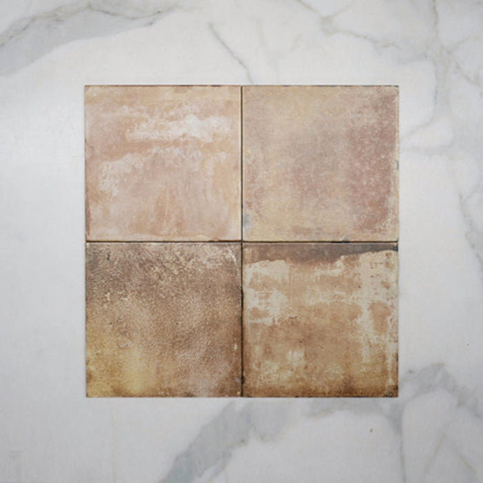 No Hand Terracotta Marco Tile 250 x 250 x 8mm Spanish Porcelain External  - The Blue Space