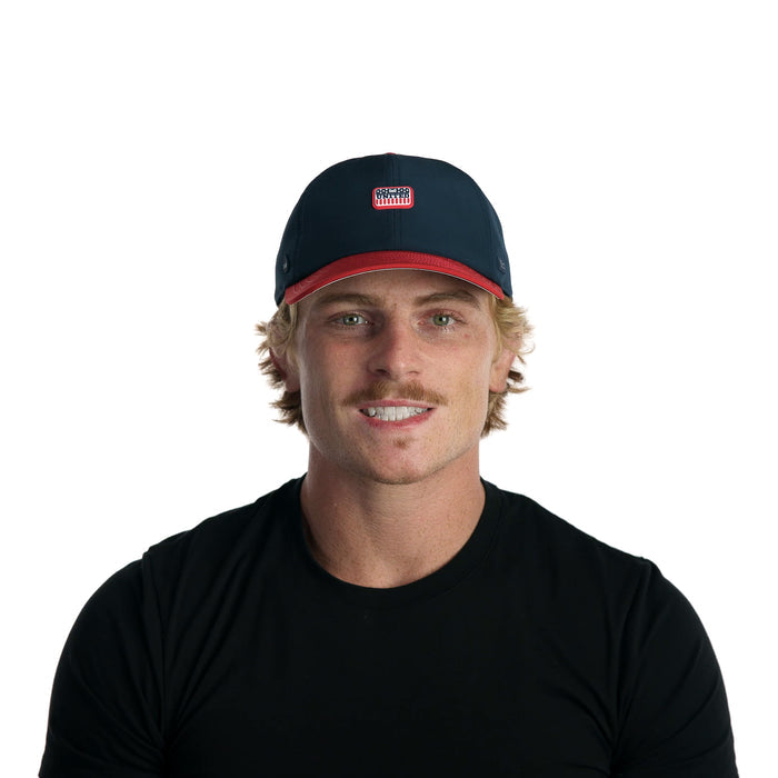 The model-image of the Melin Legend Americana Hydro hat in White / Red / Navy