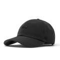 The front, angled view of the melin The Legend Hydro  Performance Dad Hat in  Black