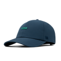 The front, angled view of the melin Performance Dad Hat The Legend Hydro  in Deep Dive