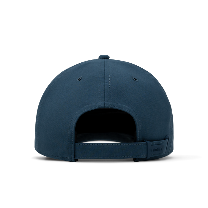 The back view of the melin Performance Dad Hat The Legend Hydro  in Deep Dive