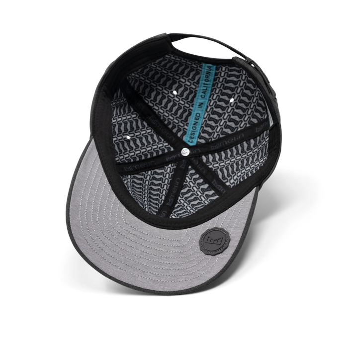 The inside view of the melin The Legend Hydro  Performance Dad Hat in  Heather Charcoal