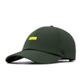 The front, angled view of the melin Performance Dad Hat The Legend Hydro in Kombu Green