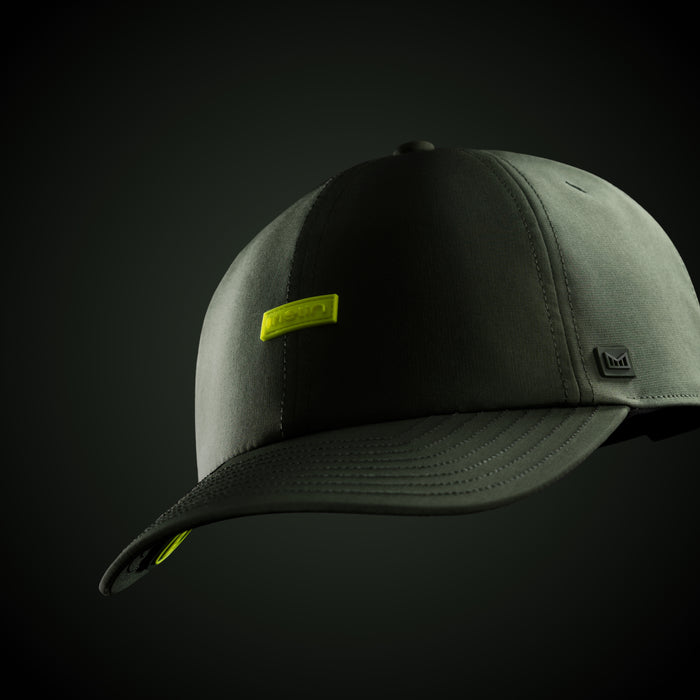 The studio image of the melin Legend Hydro in Kombu Green against a background