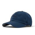 The angled view of the melin The Legend Hydro Performance Dad Hat in navy