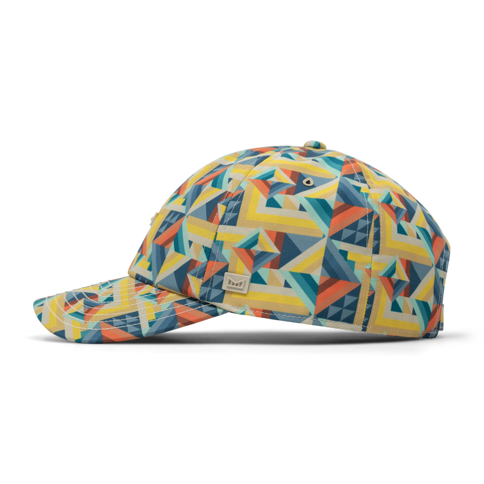 The side view of the melin Performance Dad Hat The Legend Hydro  in  Prismatic