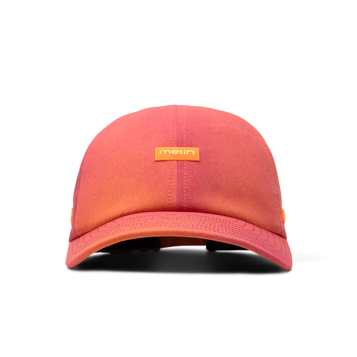 The front view of the melin The Legend Hydro  Performance Dad Hat in Sunset Aura