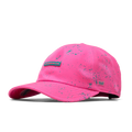 The angled view of the melin The Legend Neon Hydro Performance Dad Hat in hot pink