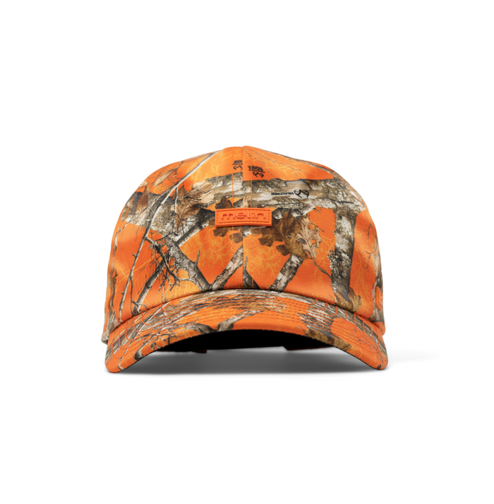 The frontal view of the melin The Legend Realtree Hydro Performance Dad Hat in neo camo
