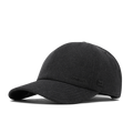 The front, angled view of the melin The Legend Thermal  Performance Dad Hat in Black Denim