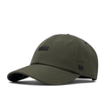The front, angled view of the melin The Legend Thermal  Performance Dad Hat in Military