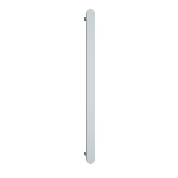 Thermogroup 12V Flat Pill Single Bar Round Vertical Narrow Heated Towel Rail Polished Stainless