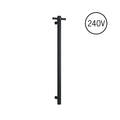 Thermogroup 240V Vertical Single Bar Heated Towel Rail Matte Black