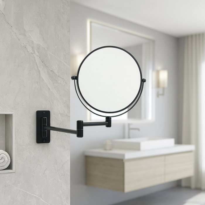 Thermogroup Ablaze Non-lit Magnifying Mirror 200mm - Black