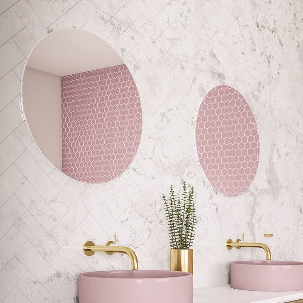 Thermogroup Round Polished Edge Mirror With Demister 700mm - 900mm Lifestyle | The Blue Space
