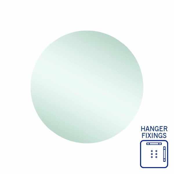 Thermogroup Round Polished Edge Mirror With Demister 700mm - 900mm | The Blue Space